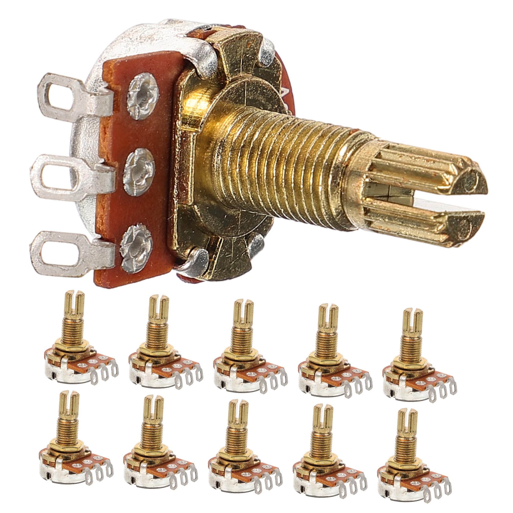 Toyvian 40 potencjometr gitarowy metalowa gitara części i akcesoria do gitar gitary akcesoria gitarowe dla dorosłych zestaw potencjometrów audio elektroniczny Składnik Pakiet