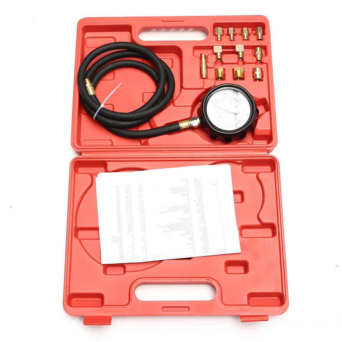 0~400Psi 0-35Bar Cilindro De Presión De Combustible De Aceite De Gasolina Diesel Medidor De Presión De La Caja De Ondas Set