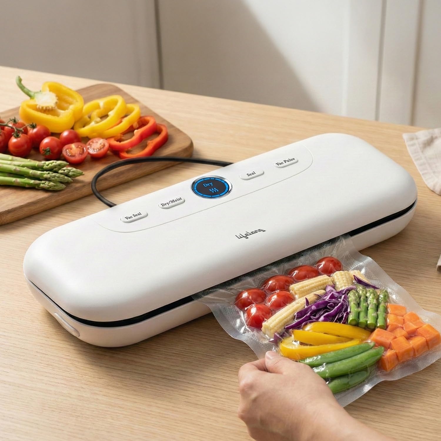 Lifelong Vacuum Sealer Machine for Dry & Wet Food Packing | Automatic Seal with Compact Design & Digital Display | Food Sealer with Vacuum Bags, One-Touch Operation & Airtight Storage Preservation-image-36