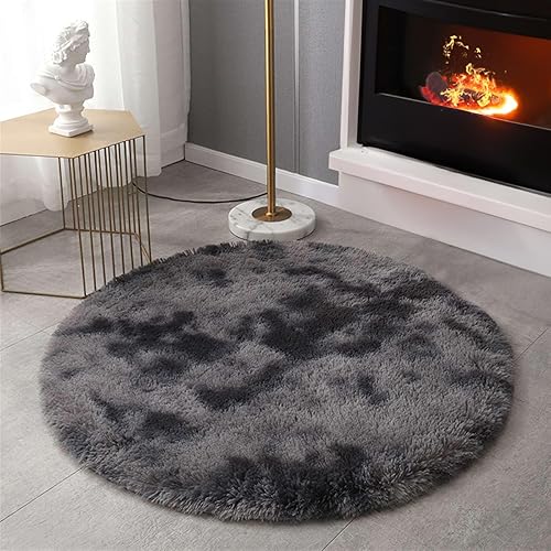 Vista 21 de SK Studio Round Area Rugs for Bedroom Soft Fluffy Shaggy Circle Rugs Non-Slip Large Carpet for Living Room Dorm Kids Room Nursery Room Pink, 39x39