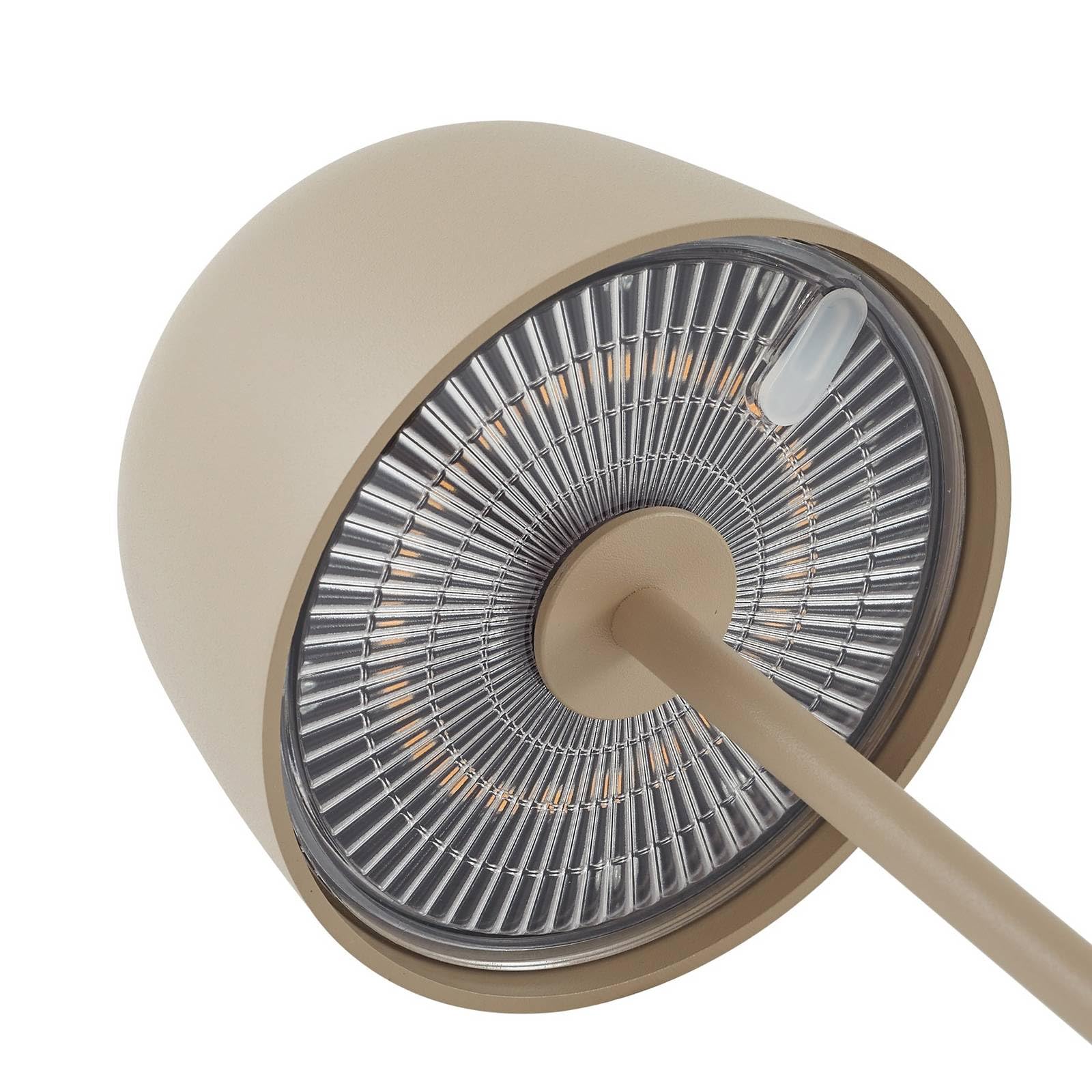 Lindby Dimmbare LED Akku Tischlampe kabellos mit Touchsensor, aufladbar tragbare Tischleuchte für innen außen Outdoor IP54 Lampe Garten
