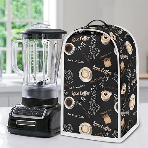 AFPANQZ Funda para licuadora con estampado de café, para el hogar, electrodomésticos de cocina, protección duradera, lavable, para batidora o