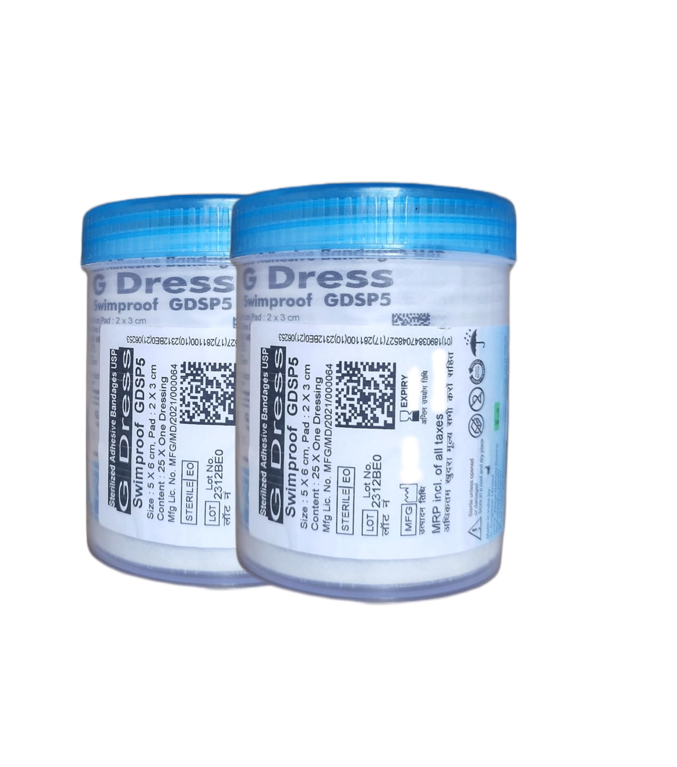 GDRESS 5 Swimproof Bandages, Waterproof Dressing for Wounds PACK OF 50