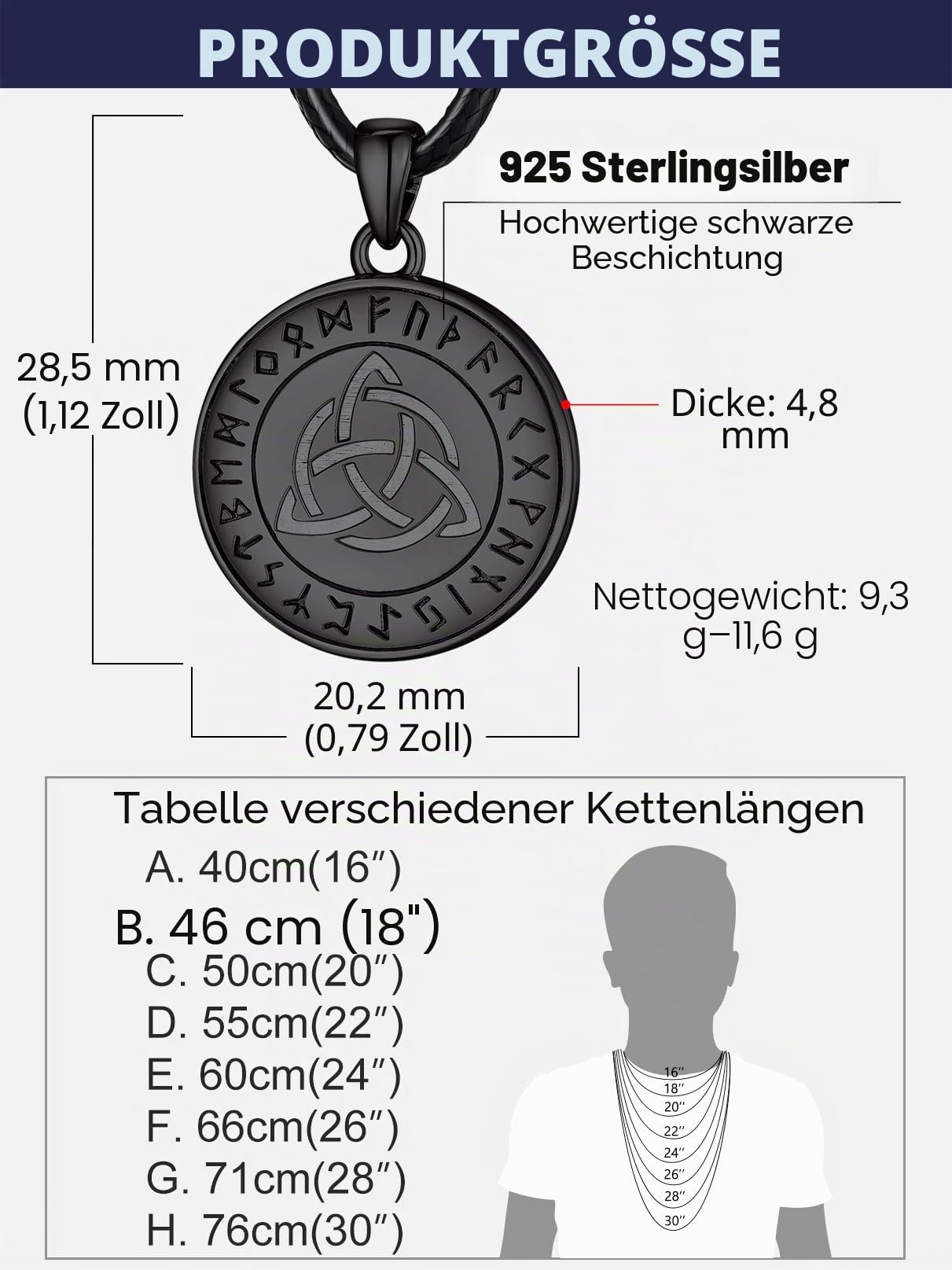 Bandmax Damen Herren Medaillon zum öffnen für Bilder Halskette 925 Sterling Silber Fotokette mit Anhänger Lederkette mit Bilder Rund Kettenanhänger Amulett Souvenir Schmuck für Frauen Mutter Freundin