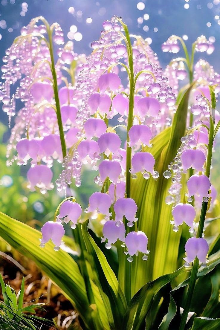 Rare Lily of The Valley for Planting UK, Hardy Perennial, Excellent Display, Mix Greening Flower, Natural Organic, Wedding, Balcony Garden-12 Bulbs-D
