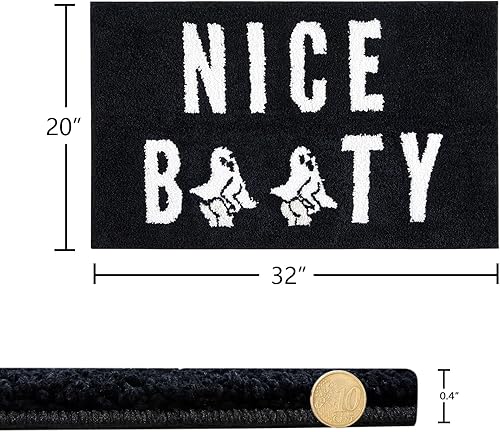 Miniatura 2 de RoomTalks Divertida alfombra de baño de Halloween para baño, antideslizante, lavable, minimalista, bonita, negra, gótica, para Halloween, 20