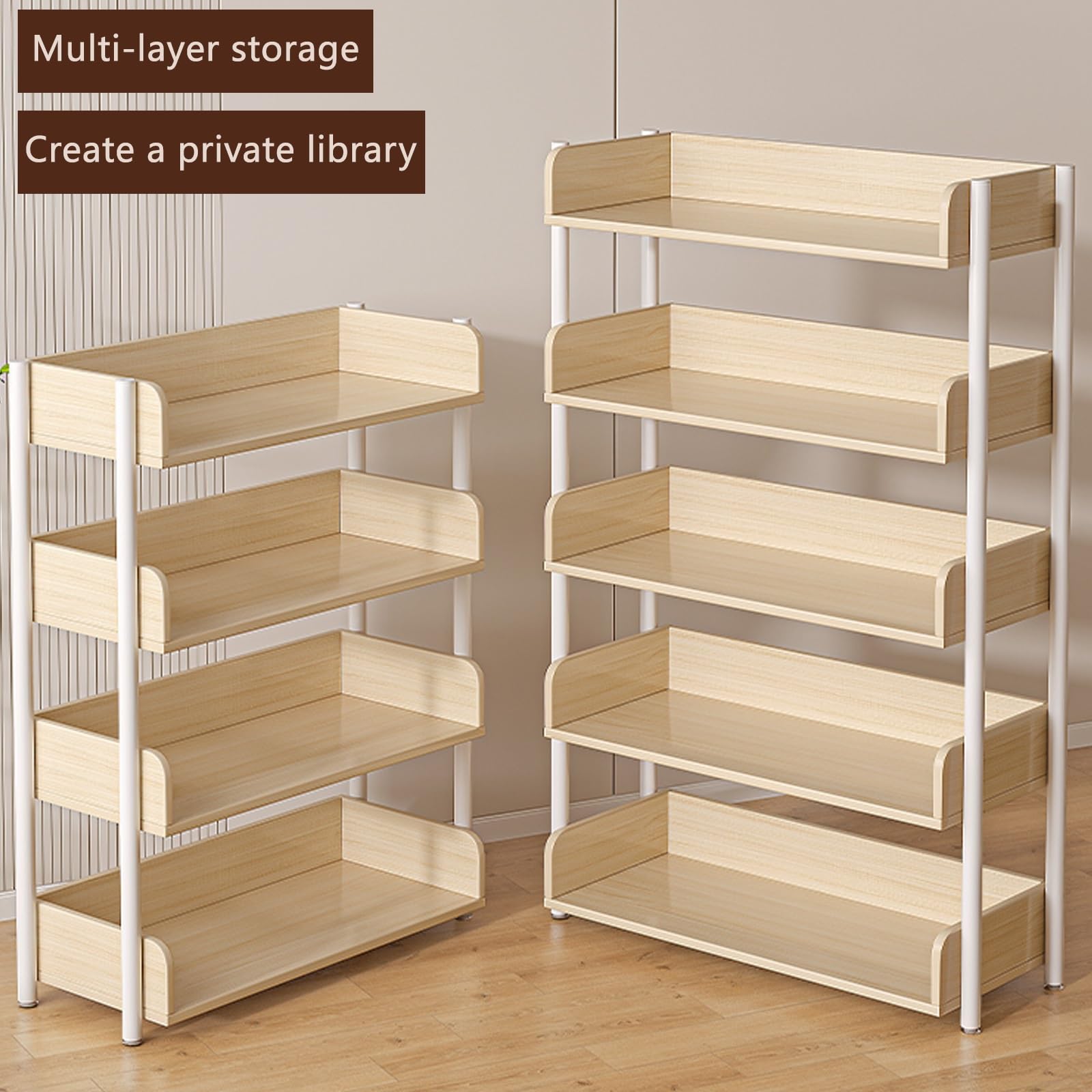 Scaffale Metallo Garage, Scaffale Portaoggetti In Ferro Battuto Per Soggiorno, Espositivo Per Libreria Domestica, Resistente Adatto Per Guardaroba, Scaffali In Metallo Per Garage(White,45cm/17.7in)