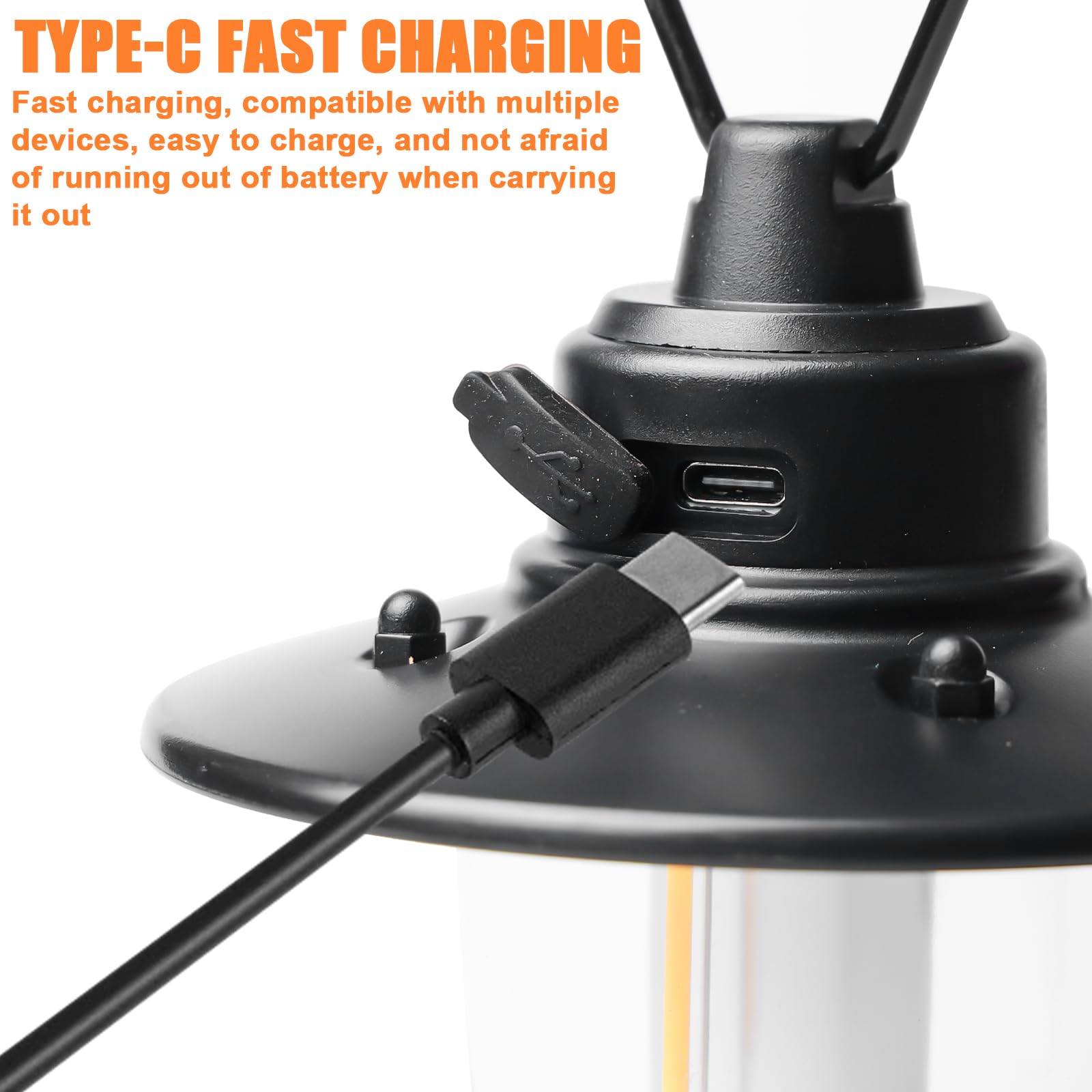 2 Lanterne Da Campeggio A LED Retrò – Ricaricabili USB-C, 2800 MAh, Impermeabili IPX4