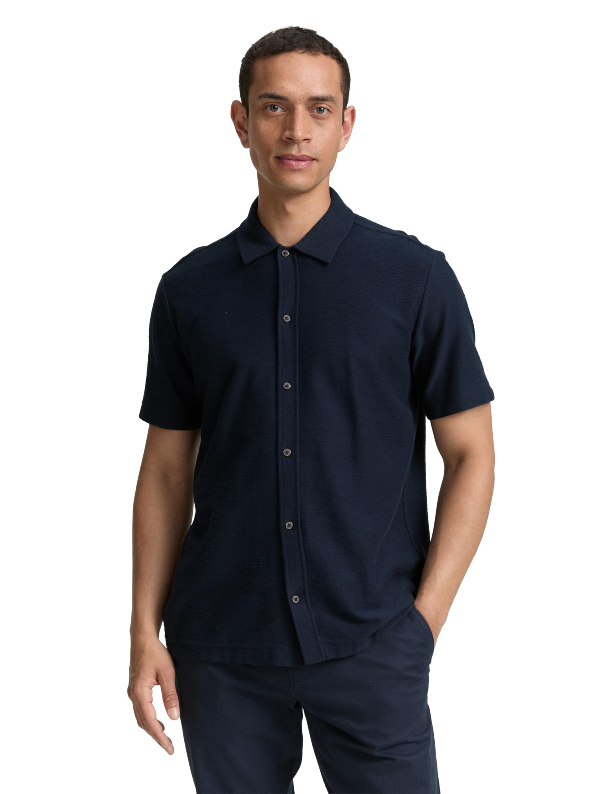 TOM TAILOR Men's Shirt, 10668 - Sky Captain Blue, M