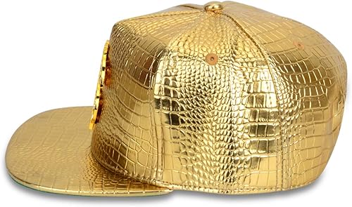 Miniatura 5 de NYU14 Las nuevas gorras de béisbol de cocodrilo sombrero de ala plana de dólar de aleación sombrero hip-hop