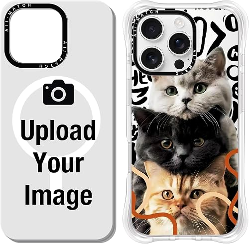 Midodor Custom DIY Magnetic Phone Case for iPhone 16 Pro 6.3" – Transparent Mili