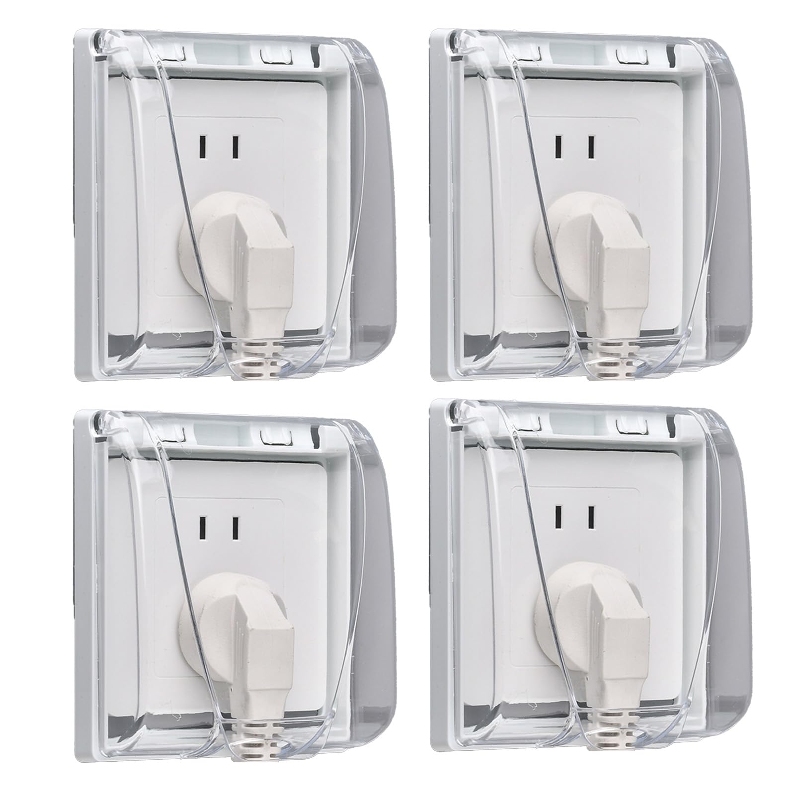 4Pcs Switch Board Cover Box for Wall, Socket Protector for Kids Safety, Electrical Outlet Cover for Indoor and Outdoor Use, Transparent Protective Covers for Home Safety-image-21