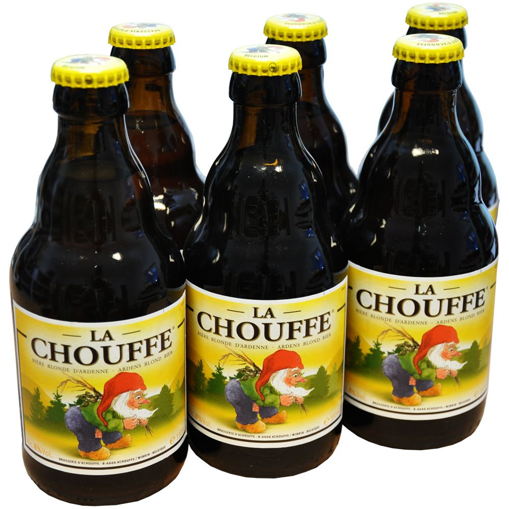 Belgisches Bier La Chouffe Blond 6x330ml 8%Vol | 6 Flaschen belgisches Strong Golden Ale mit 8 % vol