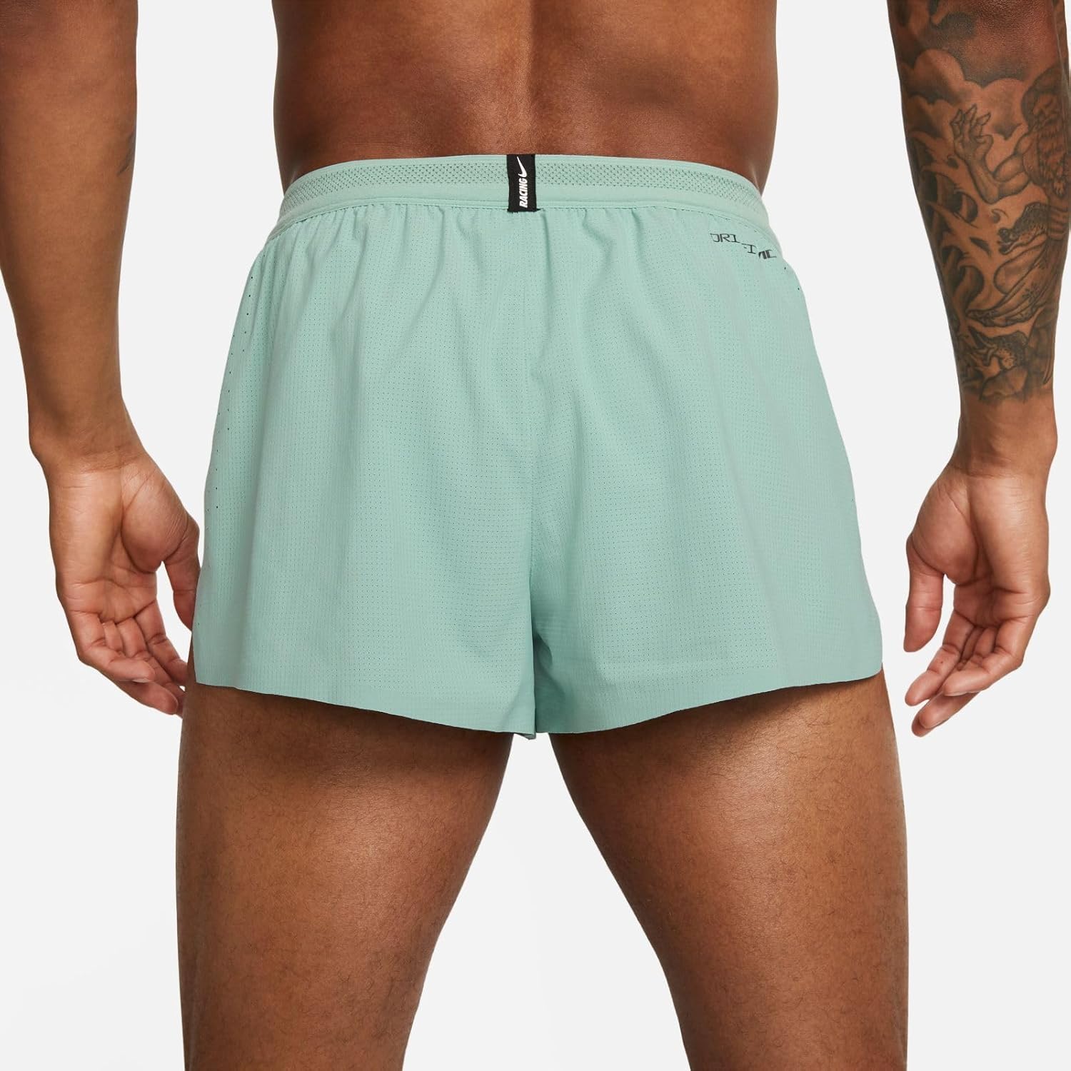 Nike Men's DRI-FIT ADV AEROSWIFT 2" Running Shorts, Mineral/Black, Large