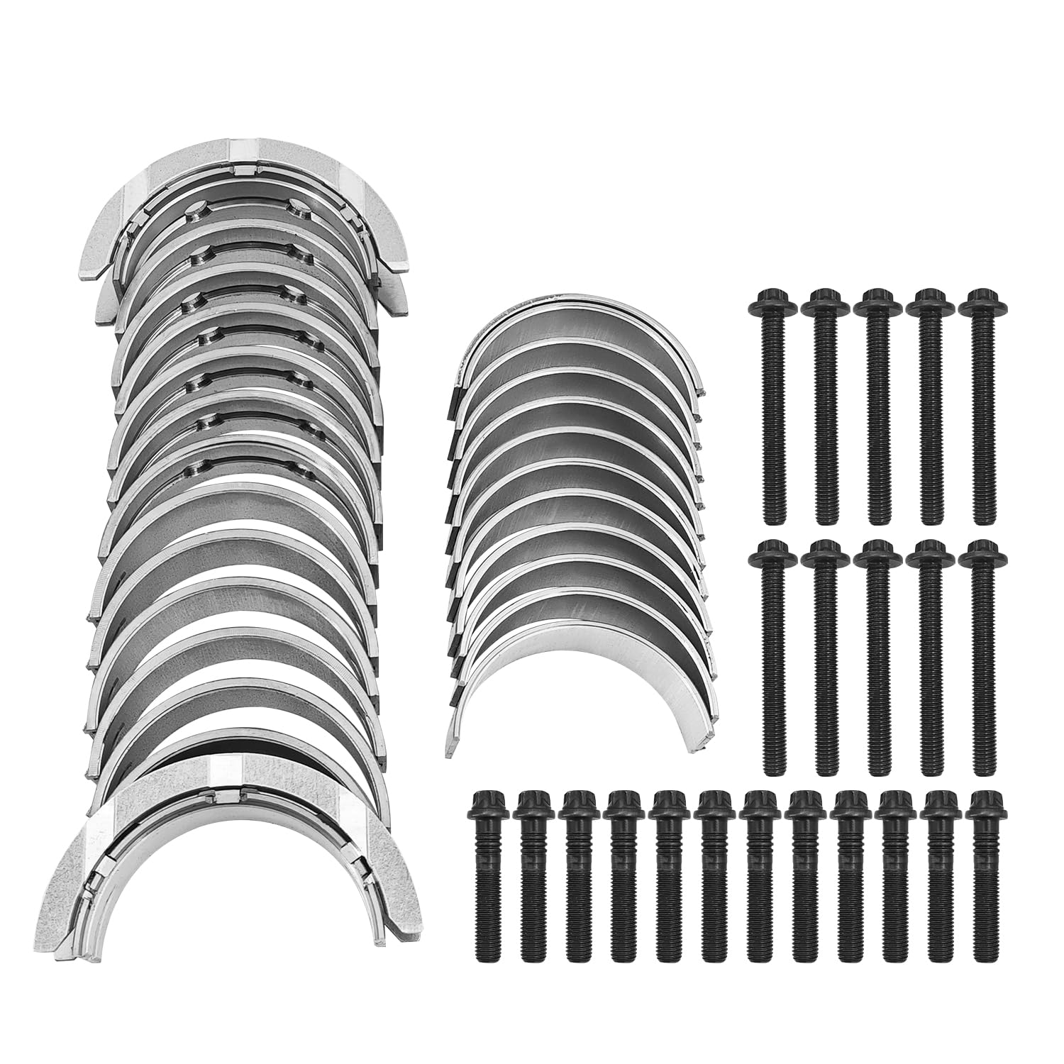 77952600 Pleuellager und 77953600 Hauptlager mit Schrauben für N57D30 Motoren Kompatibel mit BMW 3er 330d 335d 4er 430d 5er 530d 535d X3 X5 X6 xDrive 30d 40d