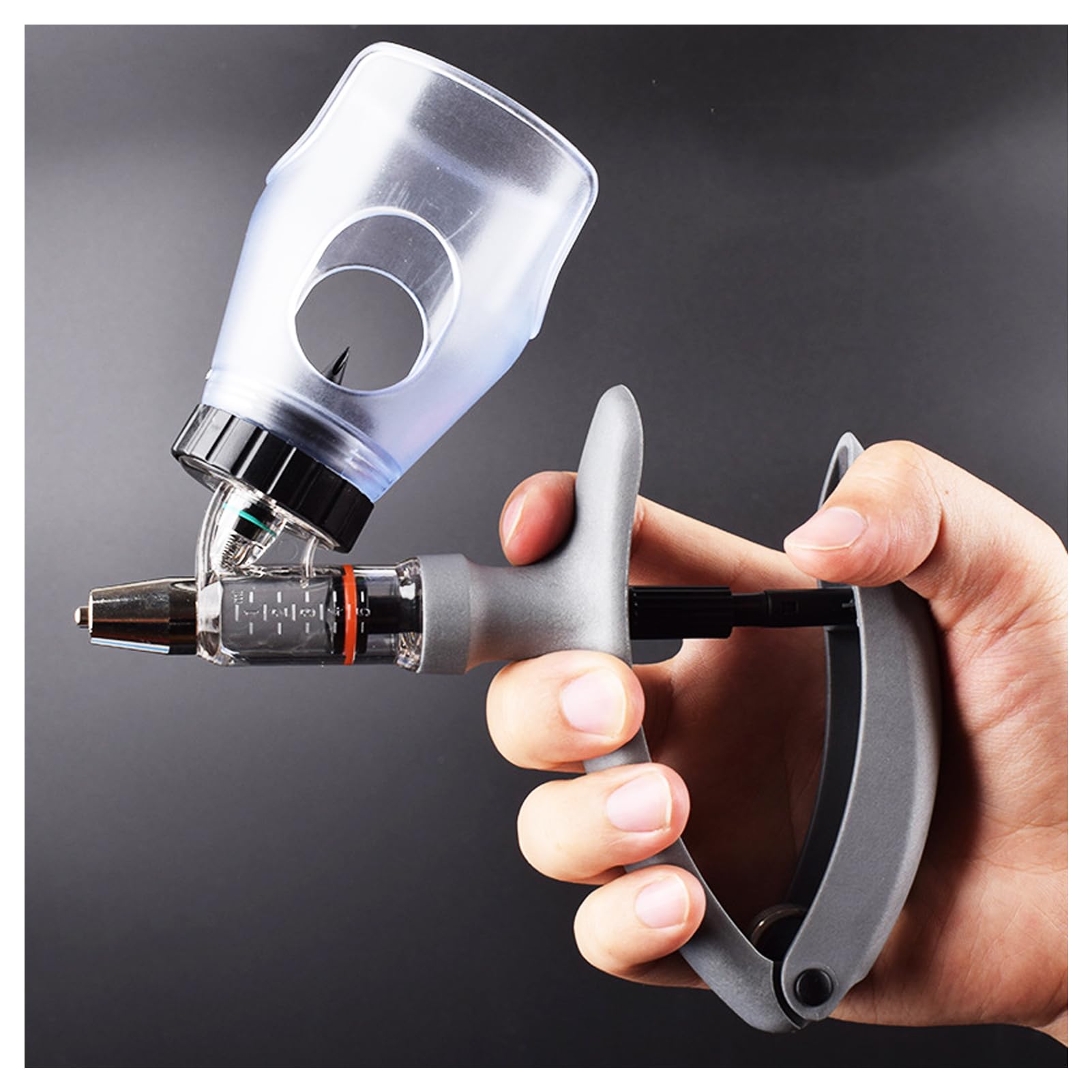 Inyector para Animales de 2 ml/5 ml, Jeringa de Vacuna Continua Ajustable, Inyector de Jeringa para Ganado, para uso Veterinario, Equipo de Cría de aves de Corral y Ganado(Size:2ML)