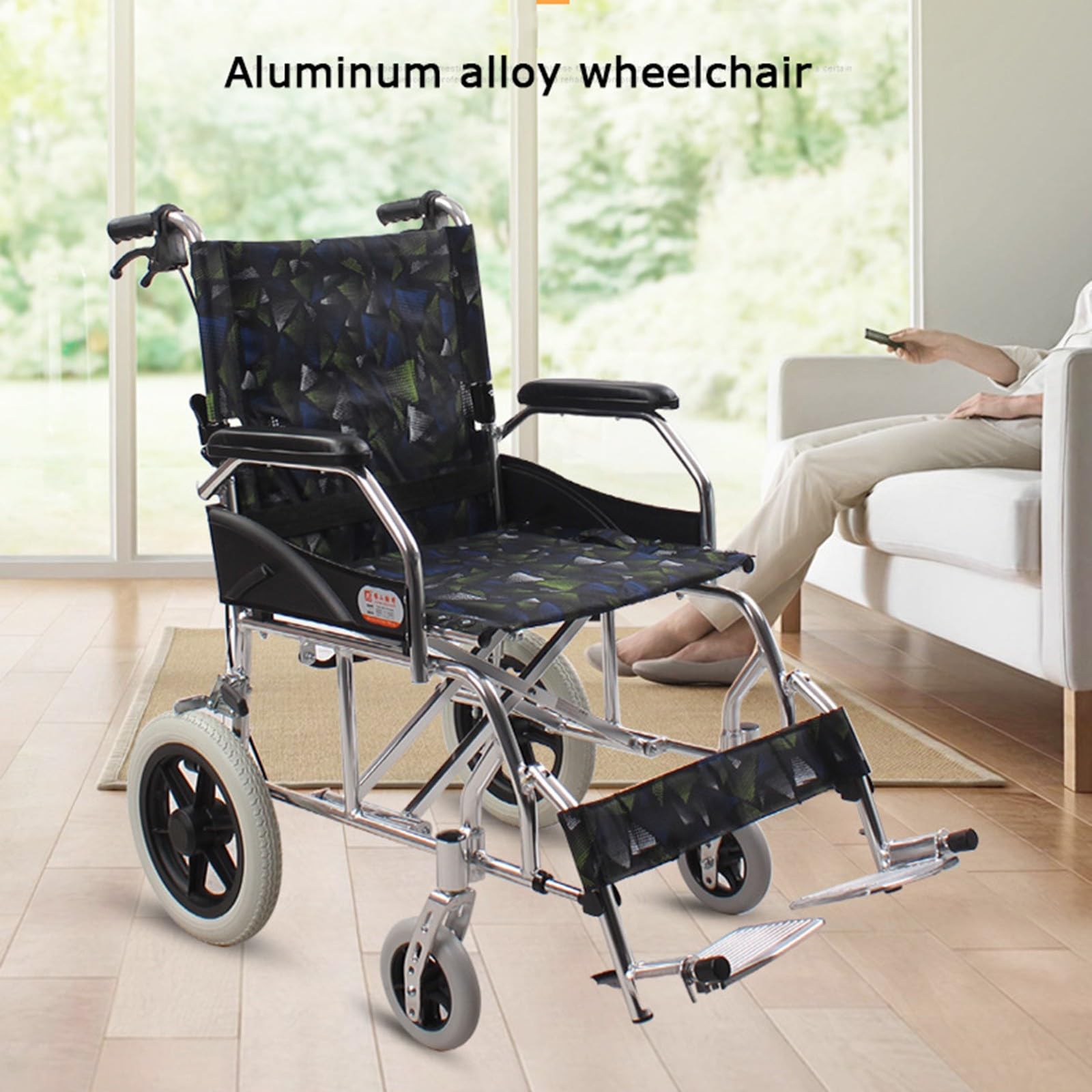 Sedia A Rotelle Pieghevole,La Sedia A Rotelle Manuale Anziana Piccola E Leggera Gita Domestica Pieghevole Ausilio per La Deambulazione Carrello Portatile per Disabili Scooter A