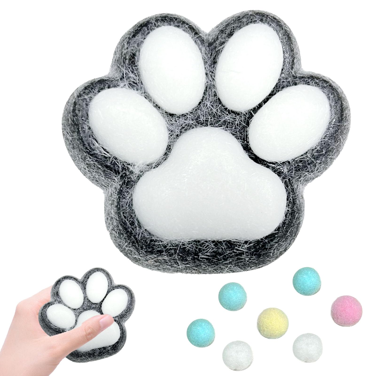 HONMEET 3 Piezas Juguetes de Pata de Gato Blandita Squishy Pequeños para Estrés Diseño Adorable HONMEET 3 Piezas Juguetes de Pata de Gato Blandita Squishy Pequeños para Estrés Diseño Adorable