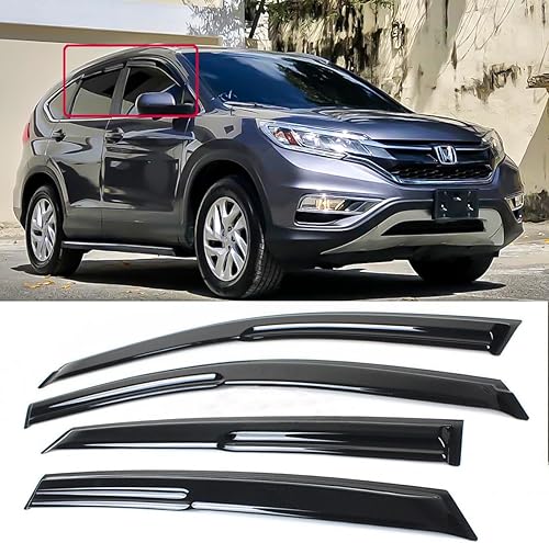 Se adapta a Honda CRV CR-V JDM 2012-2016 estilo Mugen Visera de ventana deflector de protección de lluvia