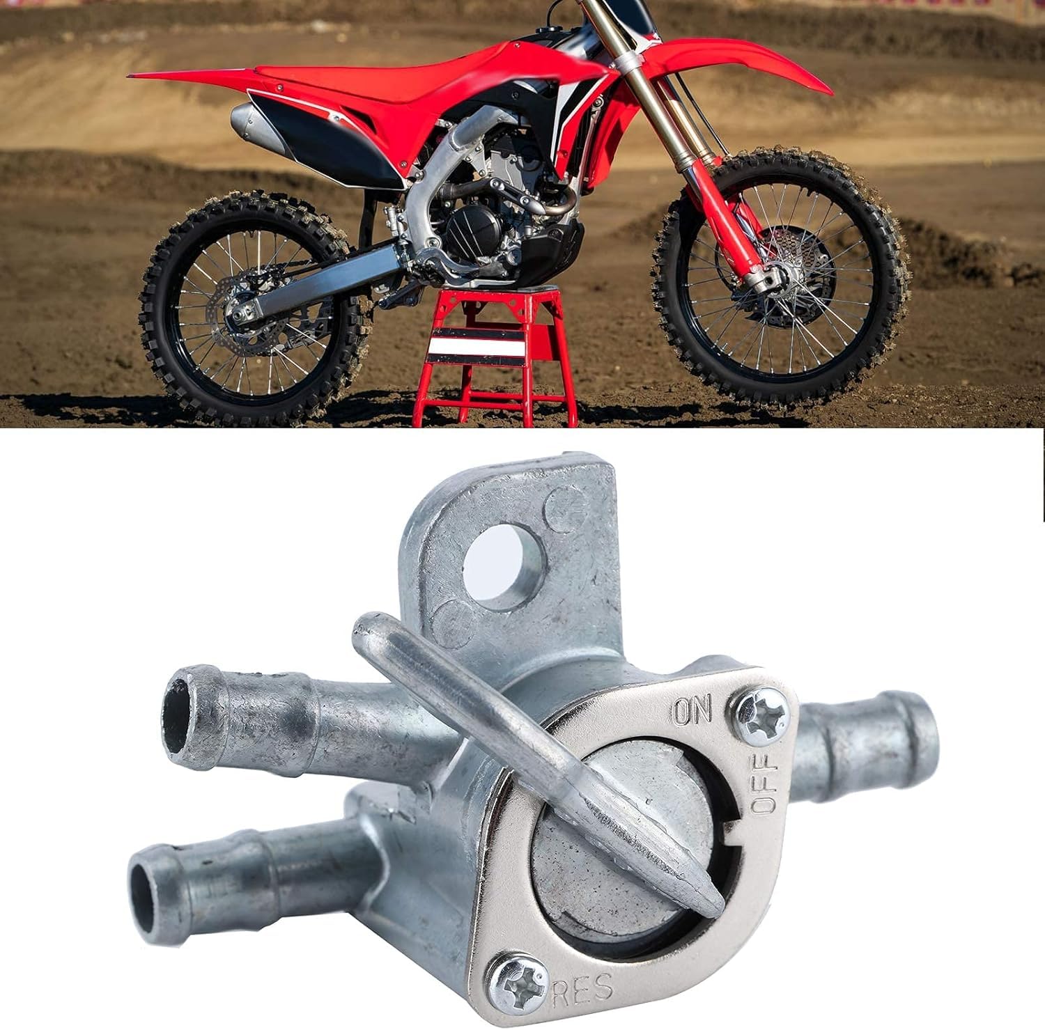 V¨¢lvula de combustible Aramox, llave de purga de gasolina, v¨¢lvula de gasolina, interruptor de gasolina, ajuste de acero para CRF 250X / 450X