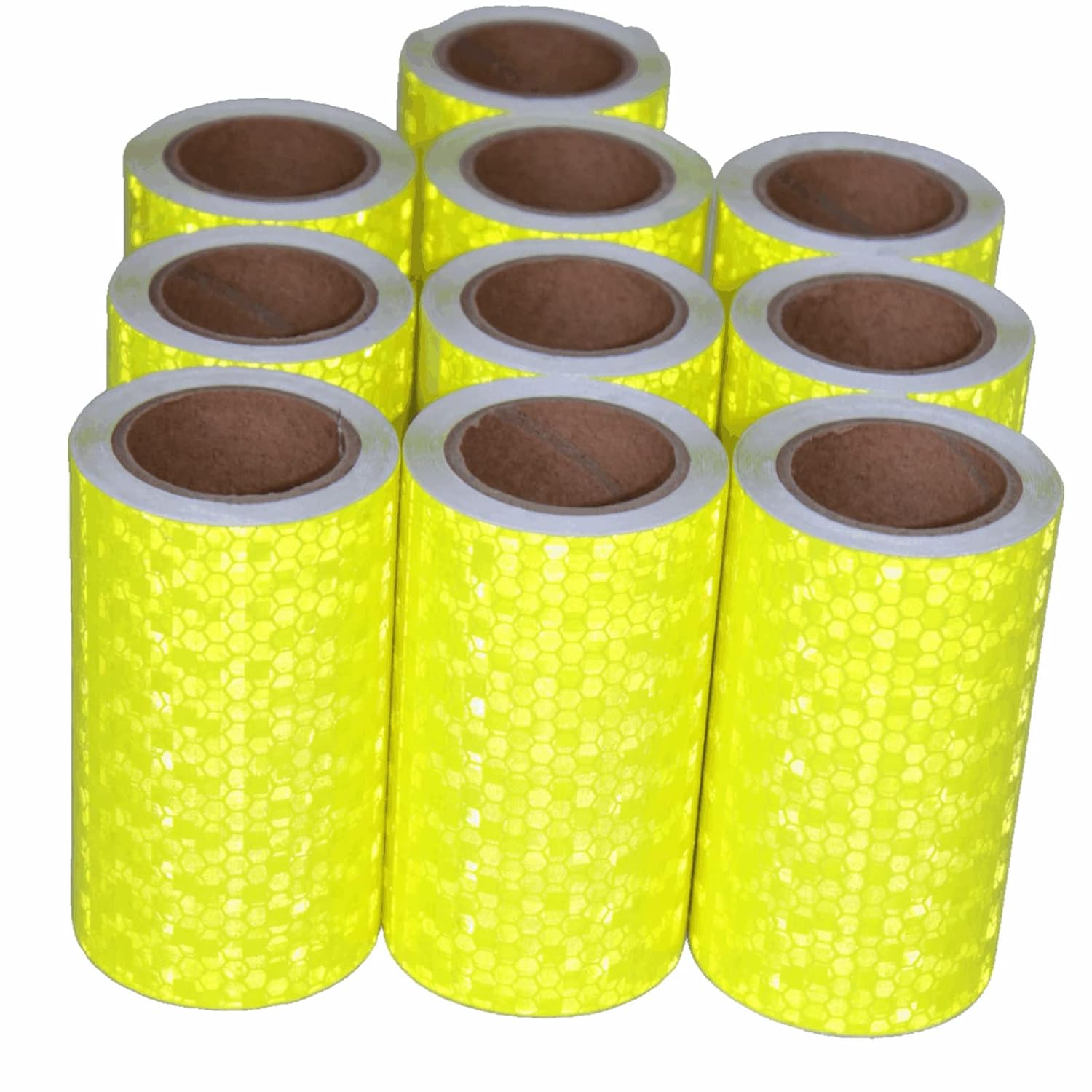 Fluorescent Reflective Tape 4" x 10 ft, 10 rolls
