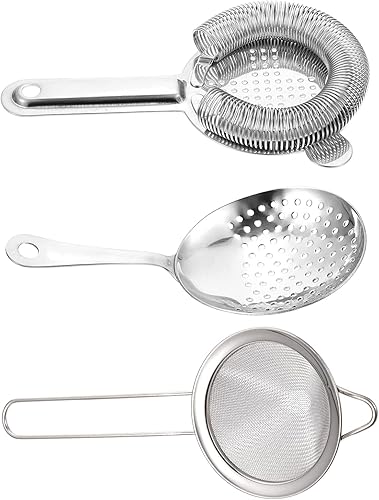 Miniatura 9 de Herramienta de barra de metal para bar, colador de cóctel, acero inoxidable, tamiz (estilo aleatorio)