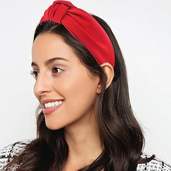 Amazon.com : JOYRUBY Red Headband, Top Knot Headband for