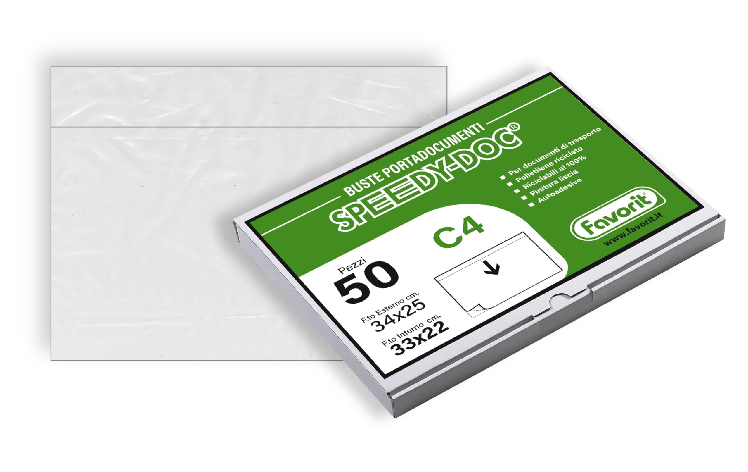 Favorit Transparent Waterproof Adhesive Envelope