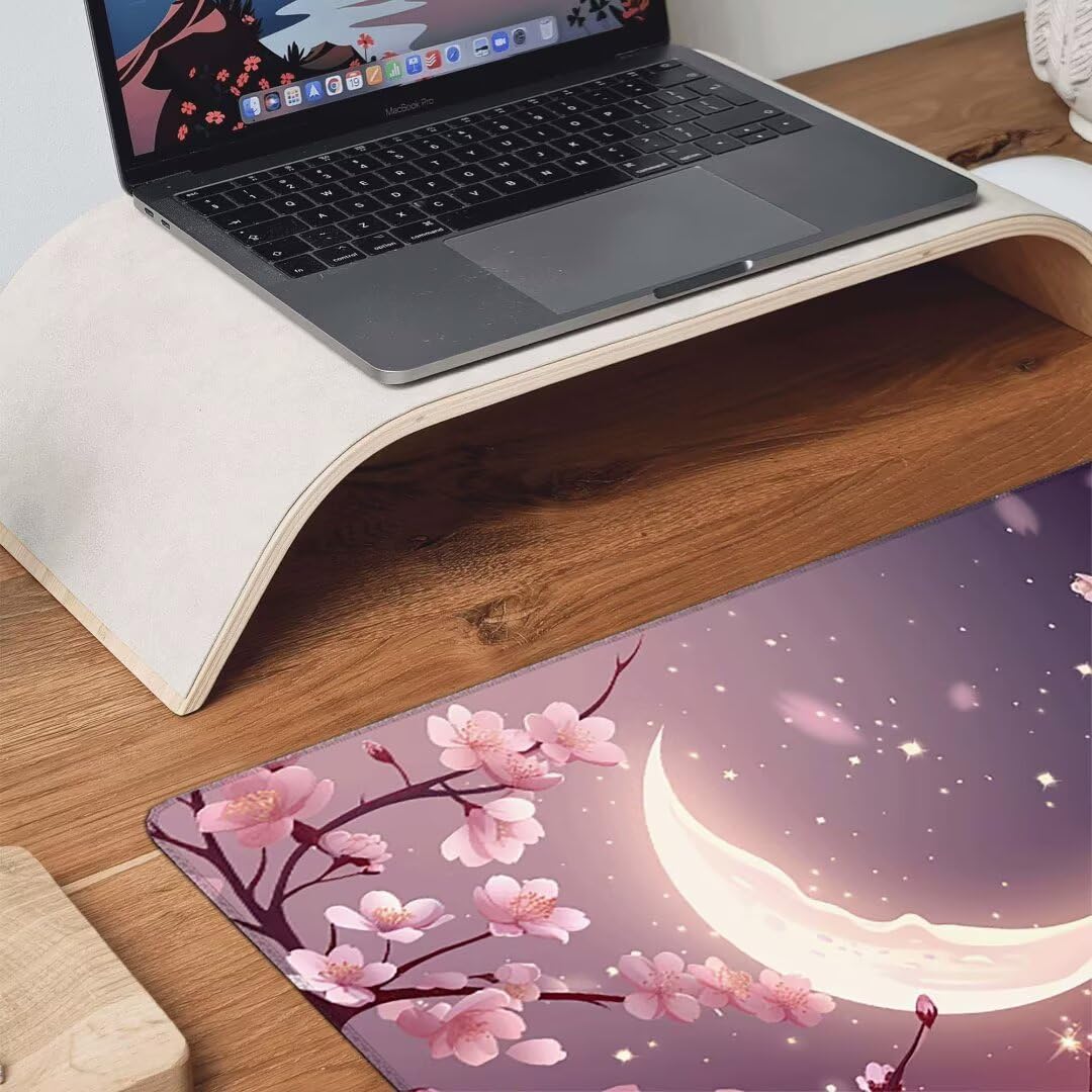 Podkładka pod mysz, podparcie nadgarstka, podkładka pod mysz z antypoślizgową gumową podstawą, ergonomiczna podkładka pod mysz do komputera, laptopa, domowego biura, kompatybilna z myszami laserowymi