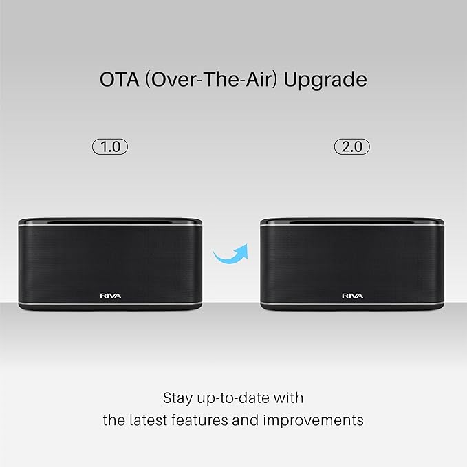 RIVA Upgraded Festival Wi-Fi Bluetooth Hi-Fi speaker, 10 drivers, 200 watts, Support Chromecast, Airplay2, Spotify streaming audio, Multi-room Music, Optical, USB and 3.5mm Aux-in Connectivity (Black)