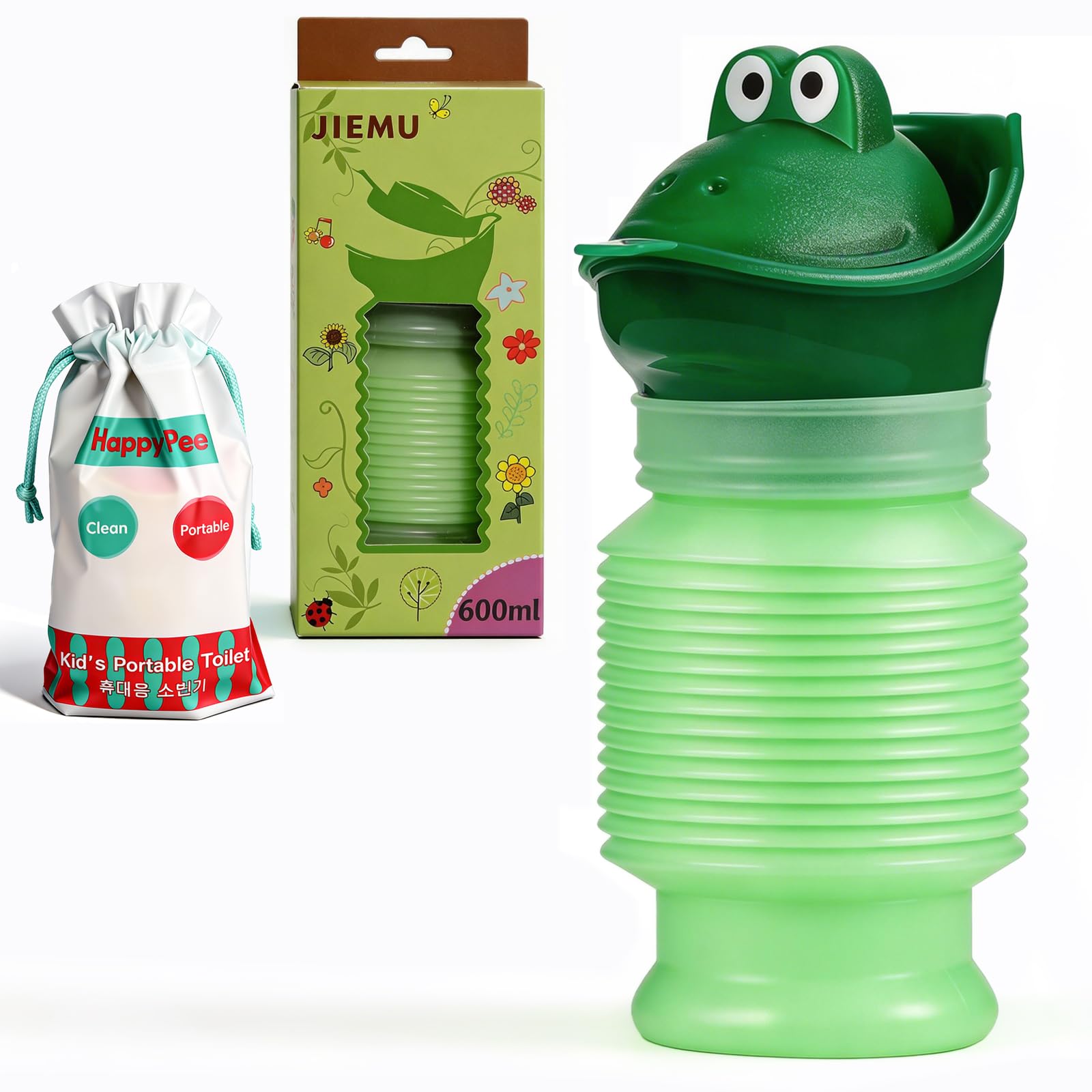 Topcloud Pisuar termokurczliwy, 600 ml, męski, damski, przenośna toaleta, nocnik, butelka na mocz, wielokrotnego użytku, awaryjny pisuar na kemping, samochód, podróż, korki i kolejki