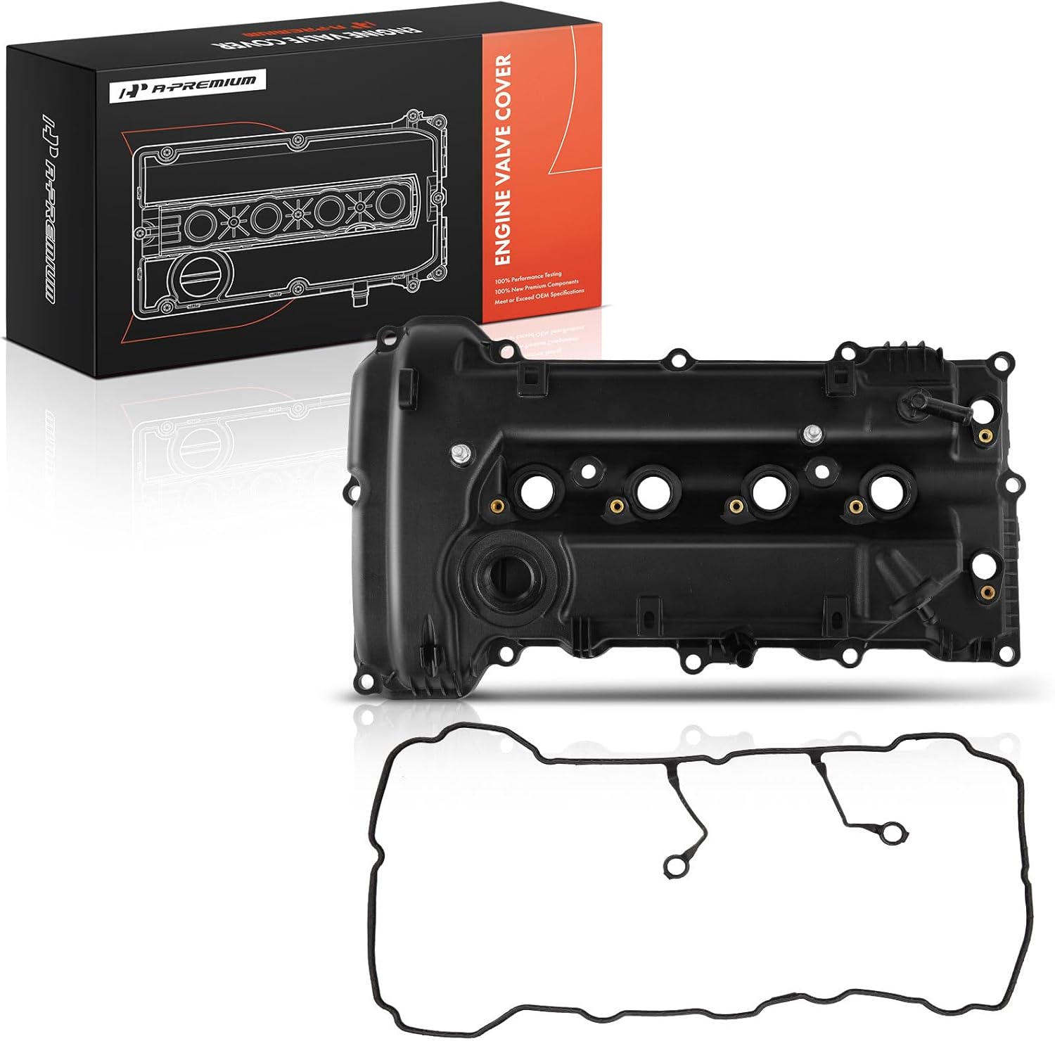 A-Premium Engine Valve Cover, with Gasket, Compatible with Hyundai Elantra 2017-2018, Kona 2018-2019 & Kia Forte 2017-2018, L4 2.0L DOHC, Replace # 224102E700