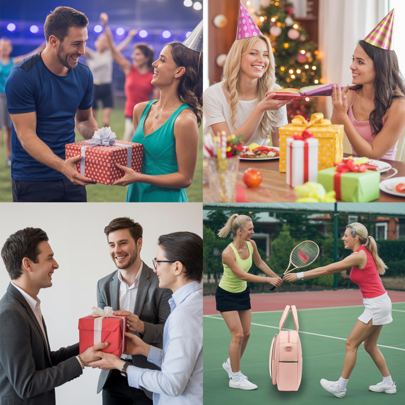 Bolsa de raqueta de tenis personalizada, bolsa deportiva impermeable para tenis, bádminton y pádel, bolsa de hombro de gran capacidad con correa ajustable, se adapta a múltiples raquetas y equipo