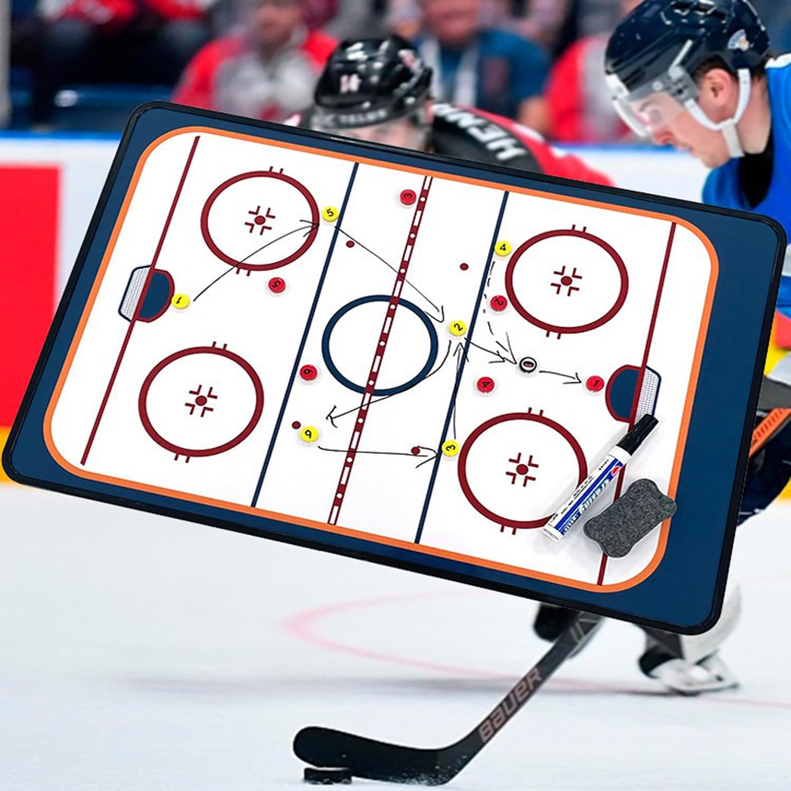 Pizarra Táctica de Hockey Sobre Hielo para Entrenadores