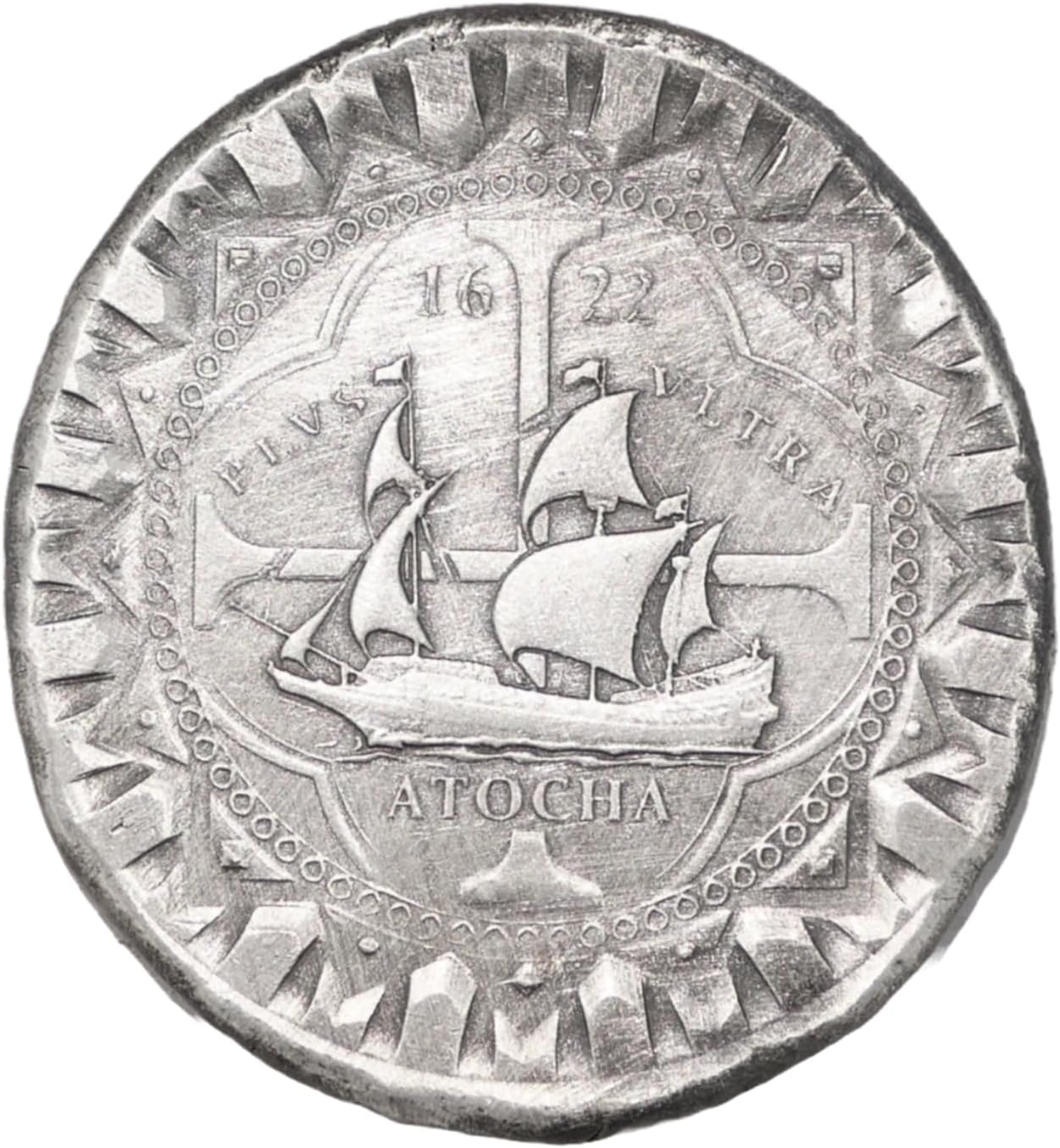 Atocha coin silver, silver atocha coin, silver shipwreck coin, silver treasure coin, Spanish treasure ship, challenge coin, groomsmen gift, unique mens gift