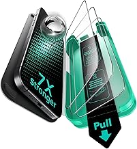 ESR 3 Pack Armorite Screen Protector for Phone 2024 Pro, Black Edge Tempered Glass Film with Perfect Fit Tray