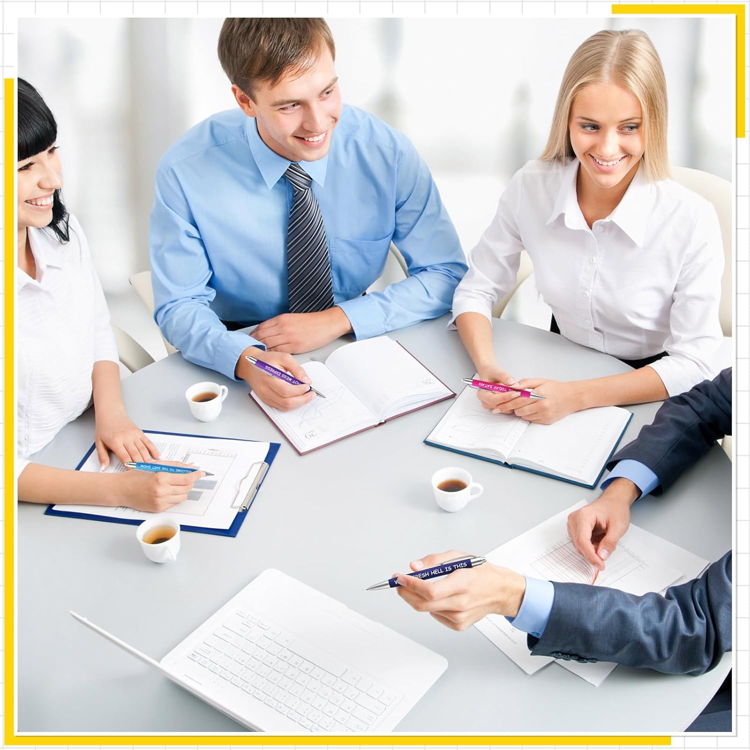 Harloon 10 Pcs Funny Pens for Coworkers Snarky Office Ballpoint Pens with Sayings Black Ink for Women Men Coworkers Office Gifts(Multicolor,Swear) - Image 7