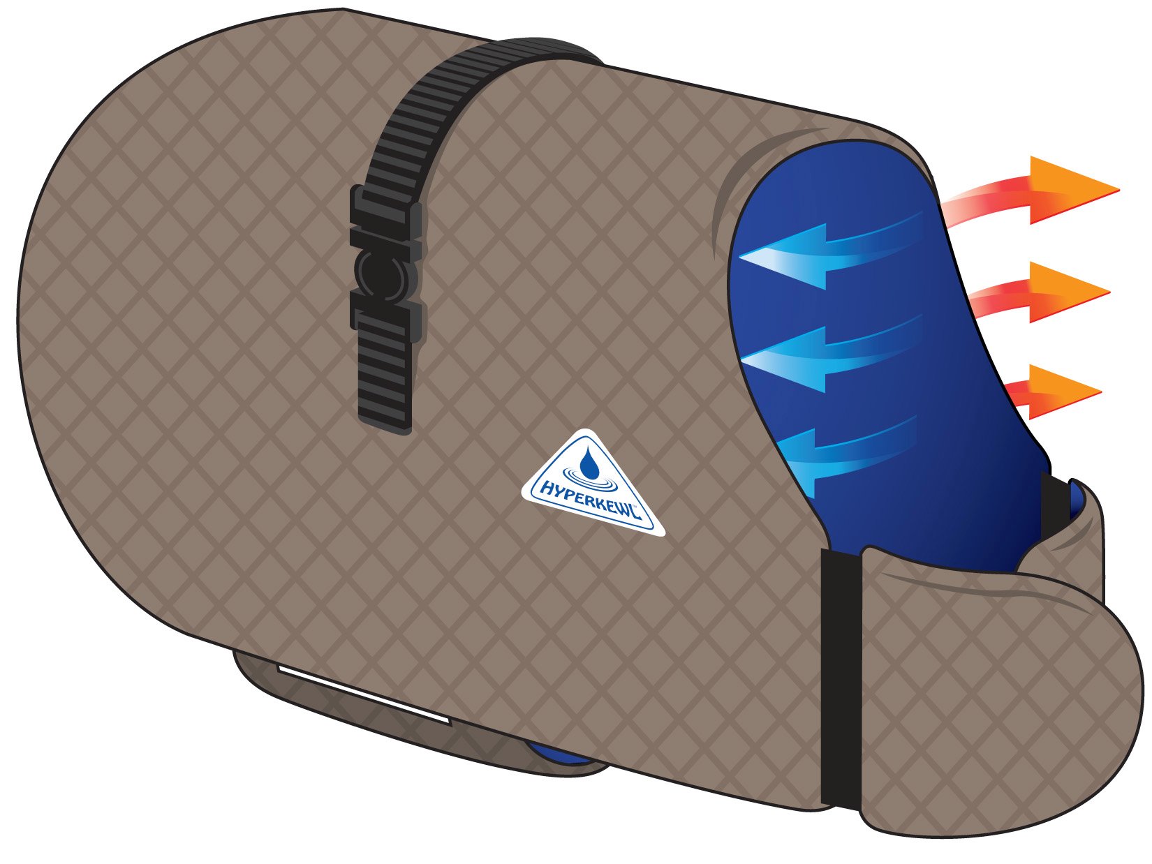 HyperKewl Evaporative Cooling Dog Coat, X-Large, Silver