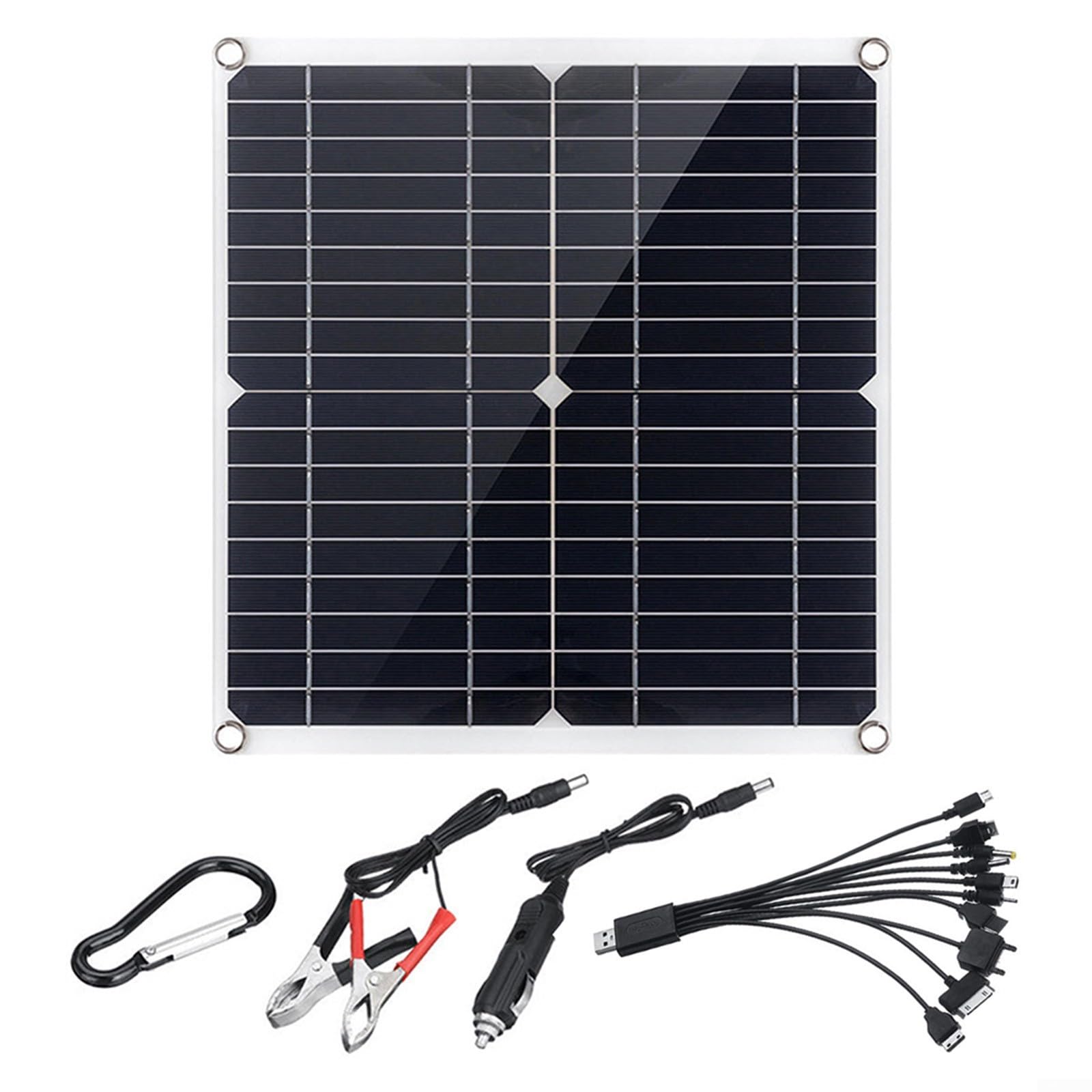 Zoegneer Pannello solare monocristallino da 50 W Dual USB Regolatore di Tensione Pannello di Ricarica 12 V Fotovoltaico Esterno Per Barca RV Campeggio