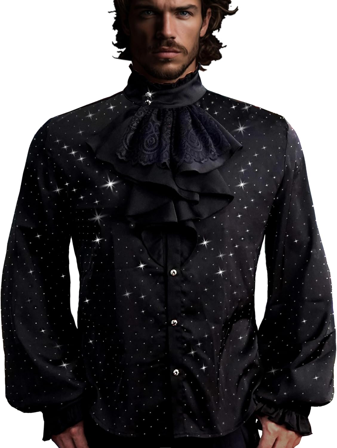 Mens Pirate Vampire Shirt Renaissance Victorian Medieval Gothic Shirt