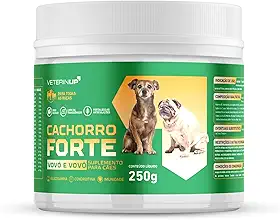 Suplemento Cachorro Forte Vovô e Vovó 250g | Fortalece Ossos, Articulações e Imunidade Canina | Reduz Queda de Pelos, Melhora Digestão e Aumenta a Energia | Desenvolvidos por Veterinários | VeterinUp