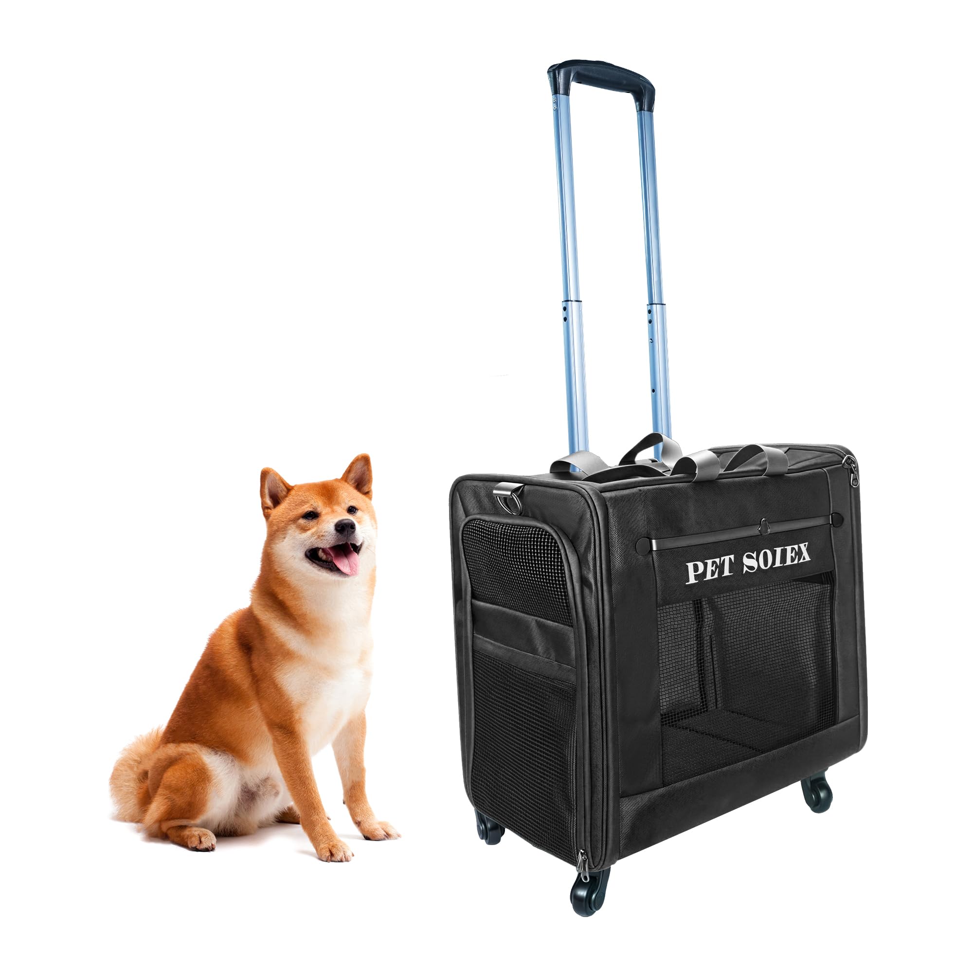 柴犬キャリー 大容量 ペットキャリー キャリーカート キャスター付き 高品質 Amazon | 柴犬キャリー 大容量 ペットキャリー キャリーカート