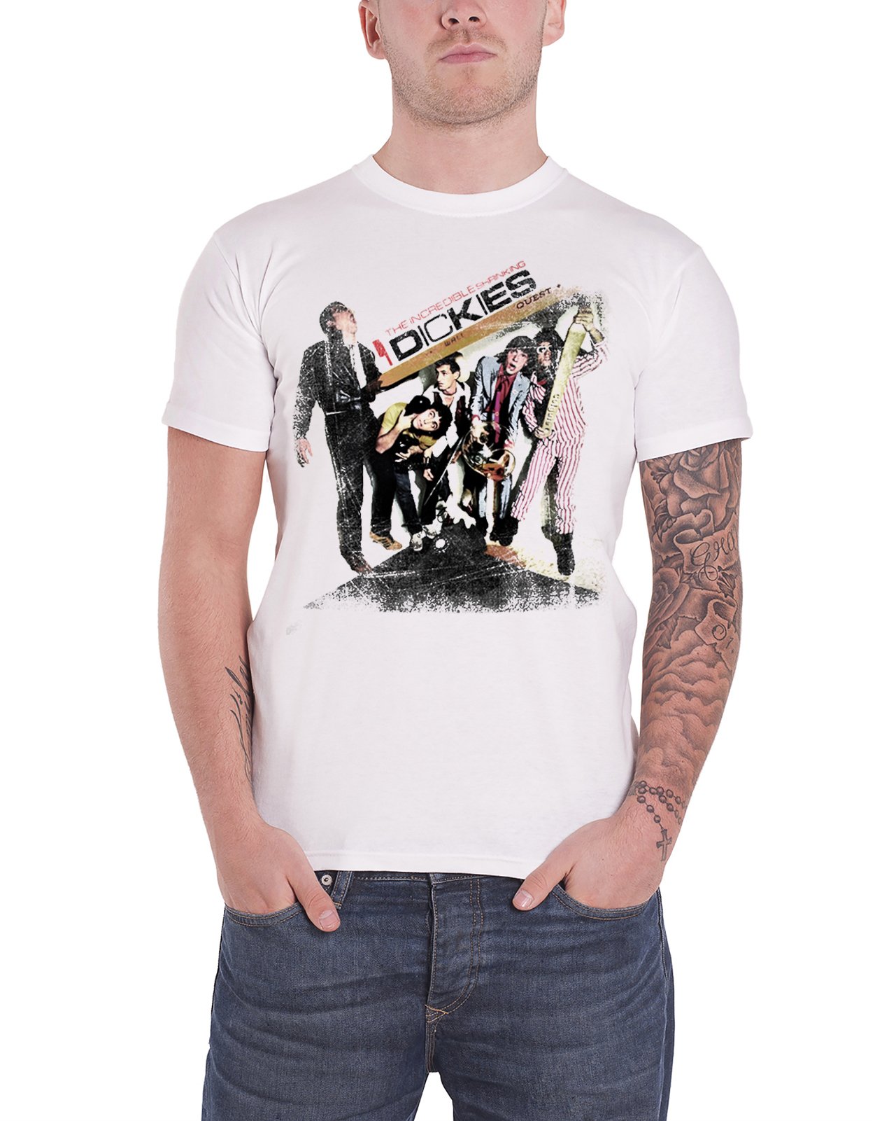 The Dickies Unisex Adult Incredible Shrinking T-Shirt (S) (White)