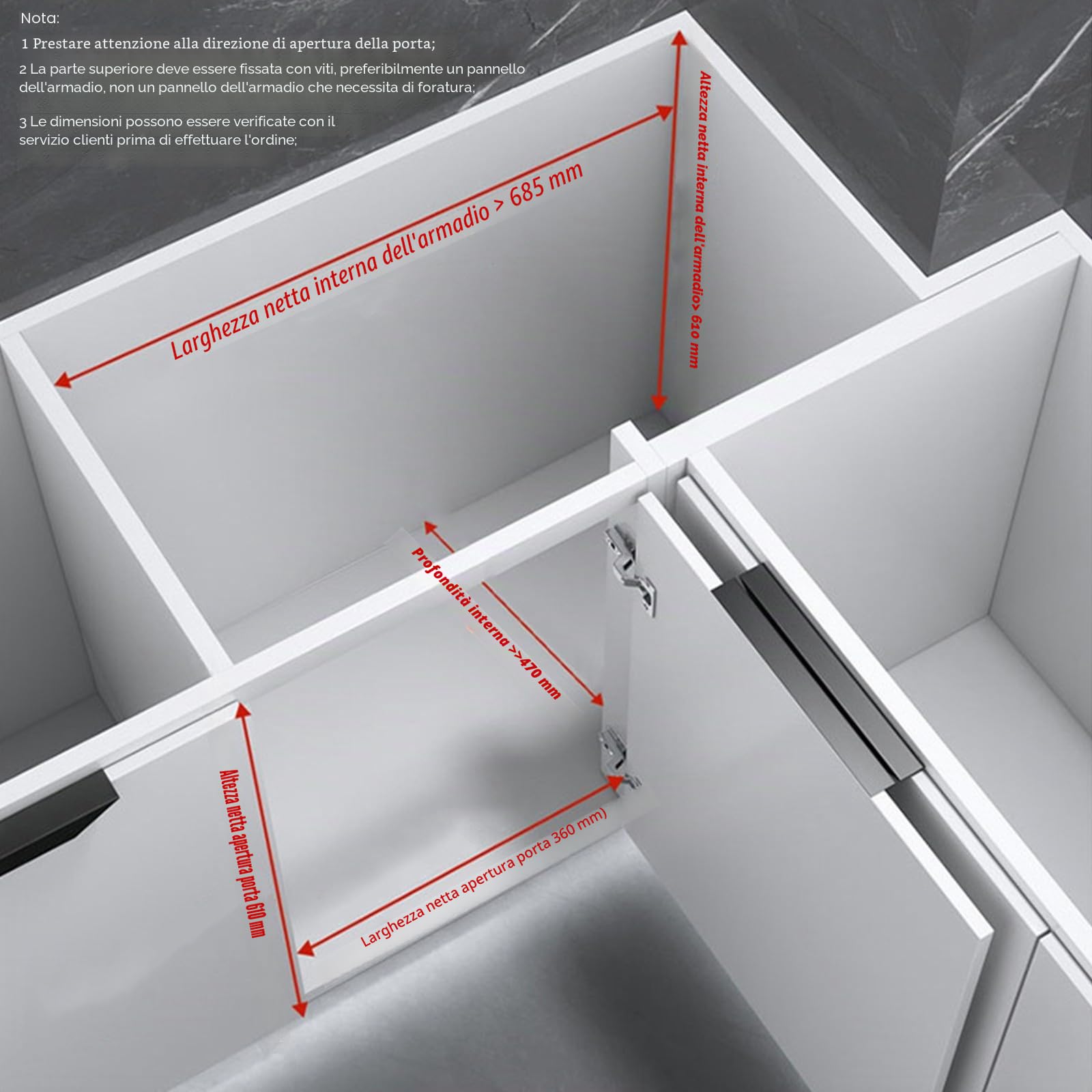 Unità d'Angolo Cucina Estraibile Contenitore Soft Close Home Cabinet Organizer con 4 Cestelli Portaoggetti, Cestello Estraibile Angolare Universale Sinistro e Destro 800, Nero, Acciaio al Carbonio