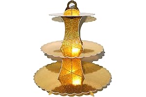 Glitter Gold Cupcake Stand 3 Tier Wedding