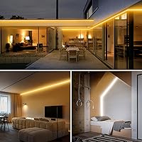 Vista 8 de Shine Decor Paquete de productos de cable de alimentación con kit de luces LED de neón cálidas de 2500K de 32.8 pies