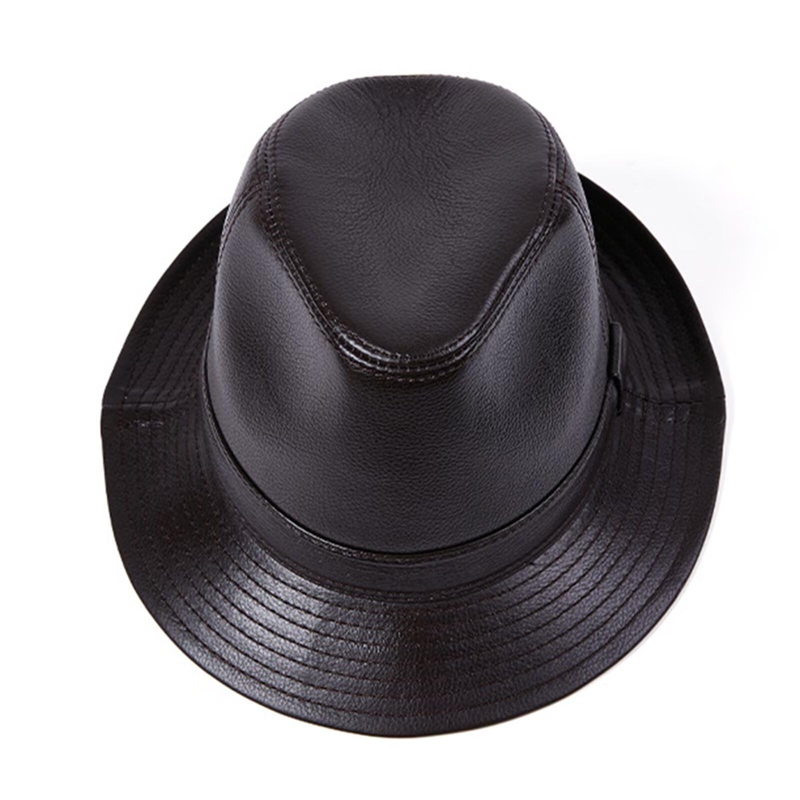 HNVAVQ Cappello Trilby Fedora,Cappello Panama a Tesa Corta, Jazz, Anni '20, Gatsby,Uomo e Donna,Berretto Elegante in Pelle per Feste, Matrimoni, Ballo