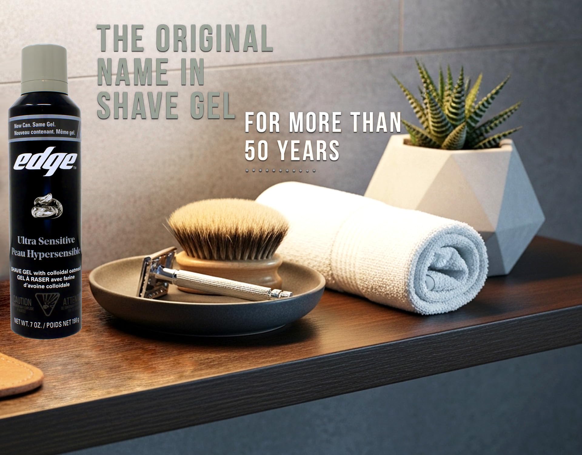 Edge Shave Gel, senza profumo, ultra sensibile 7 oz (confezione da 4)