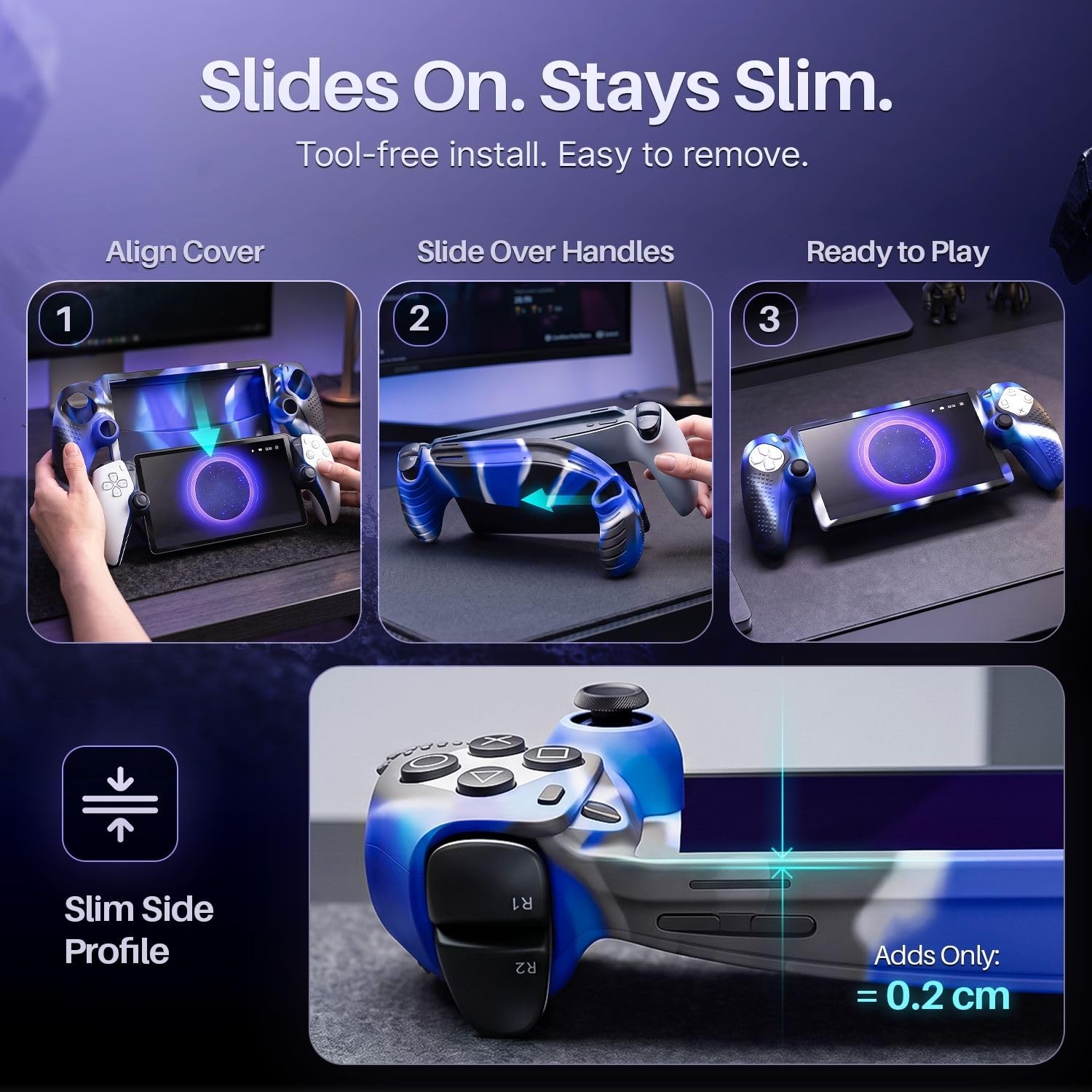 TNP Coque protectrice en Silicone pour PlayStation Portal - Protection Coque de Peau pour boîtier PS Portal avec antidérapant, Absorption des Chocs, Anti-Traces de Doigts, résistante aux