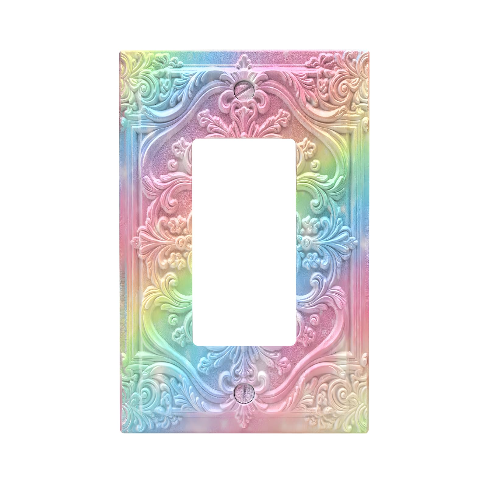Placa frontal para interruptor de luz con relieve floral 3D de alta definición